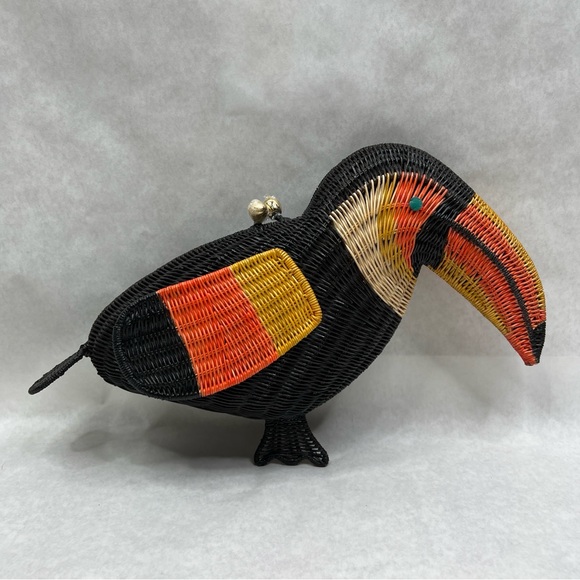SERPUI Toucan Wicker Crossbody / Clutch Bag - Picture 9 of 14